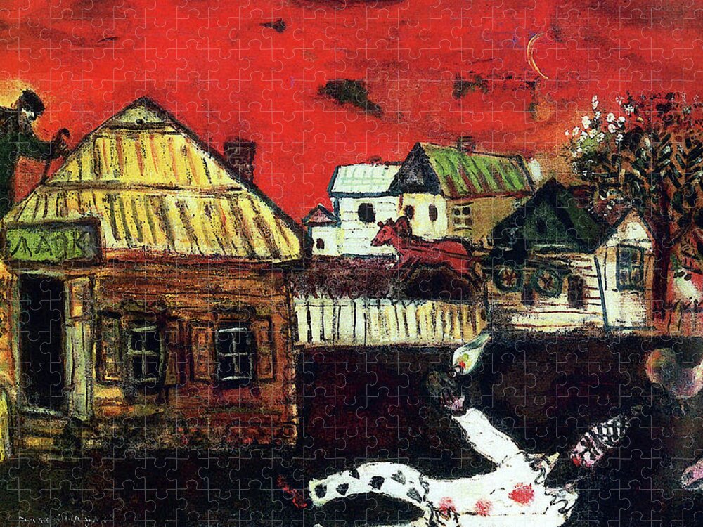 Puzzle Life 1000 Piece Puzzle Jigsaw Marc Chagall Over The Town 